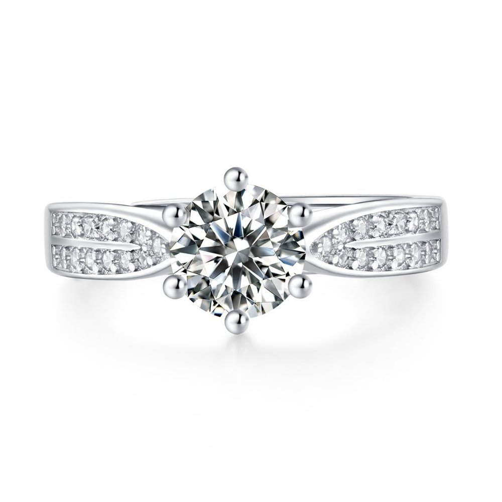 Certified 1ct. t.w. Moissanite Diamond Solitaire Wedding Engagement Ring NEW - Picture 10 of 15